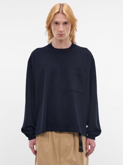 Comme des Garçons Homme Navy Wool-Cotton Knit Sweater