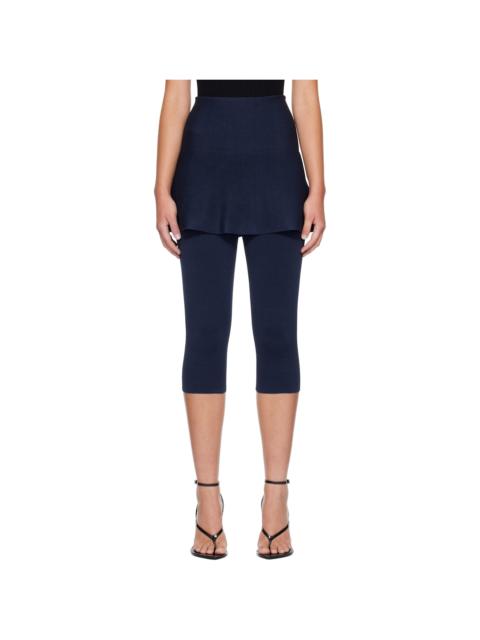 Alaïa Navy Compact Knit Skirt Leggings