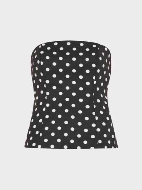 MILLY Aiden Polka Dot Top