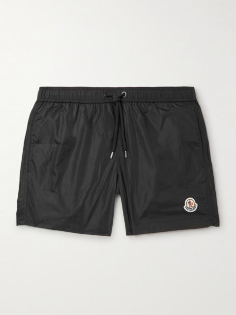 Moncler Slim-Fit Mid-Length Logo-Appliquéd Swim Shorts