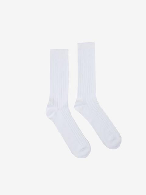 Iron Heart UTCS-WHT UTILITEES Mixed Cotton Crew Socks - White