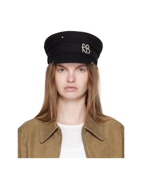 RUSLAN BAGINSKIY Black Pierced Baker Boy Cap