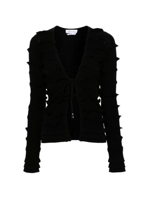 Blumarine ruffled fine-knit cardigan