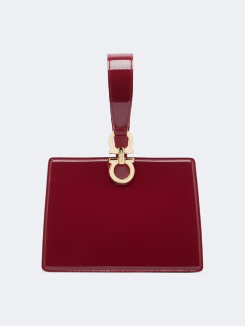 FERRAGAMO Mini patent leather clutch