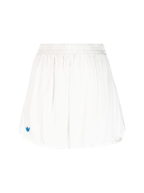 embroidered-logo relaxed shorts