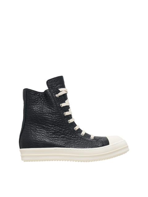 Rick Owens Lamb And Full Grain High Sneakers