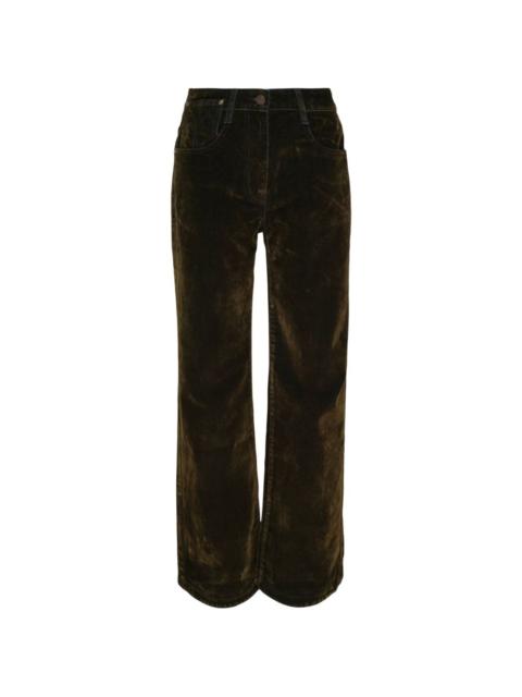 OPEN YY velvet curved jeans