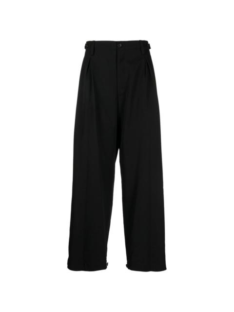 tailored wide-leg wool trousers