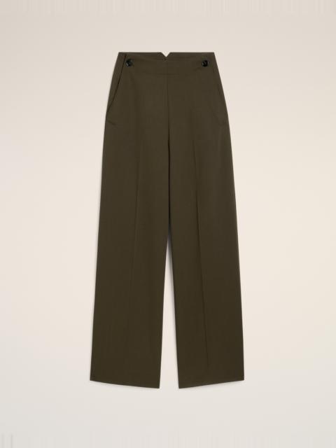 AMI Paris GREEN WOOL SAILOR TROUSERS