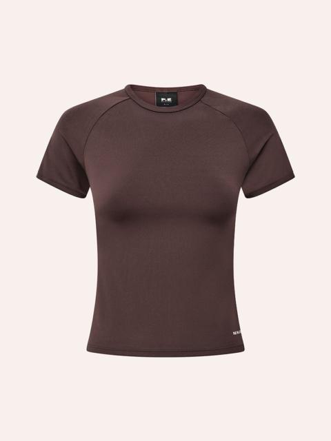 P.E NATION SIGNATURE SHORT SLEEVE TEE IN DARK PLUM