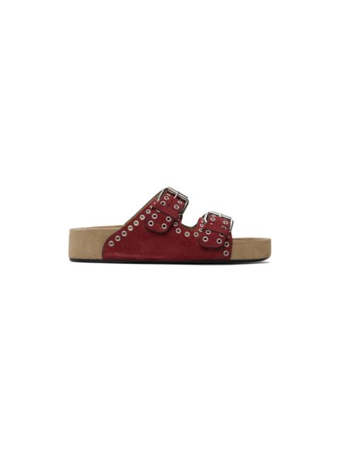 Isabel Marant Red Lennyo Buckle Sandals