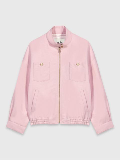 maje Linen blend bomber jacket