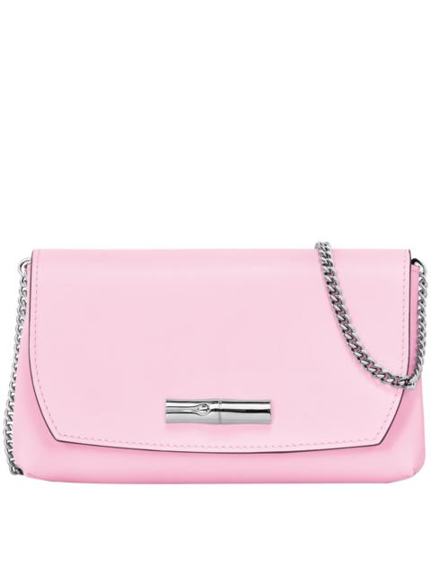 Longchamp Roseau Clutch Pink - Leather