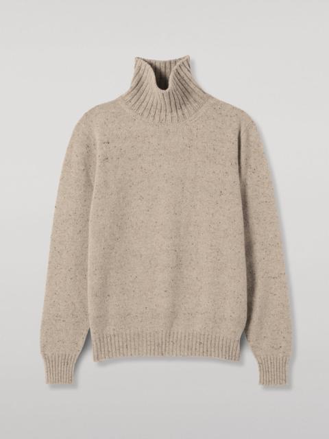 Johnstons of Elgin MacKintosh Roll Neck Natural Donegal Cashmere Jumper