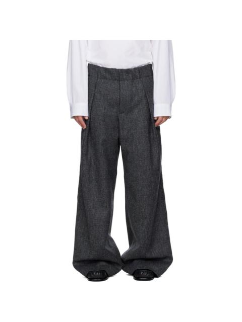 Dries Van Noten Navy Wool Trousers