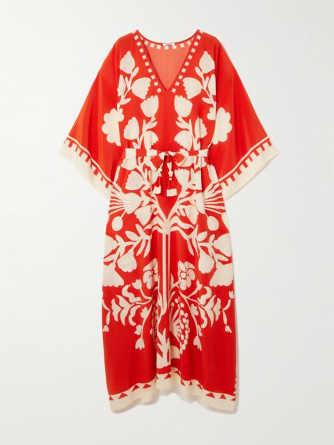 ERES Holi Belted Printed Silk Crepe De Chine Coverup