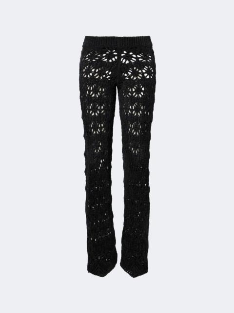 Alanui Time To Shine open-knit wide-leg pants