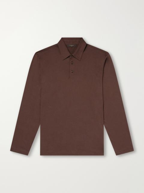 SLOWEAR Zanone Cotton and Silk-Blend Jersey Polo Shirt