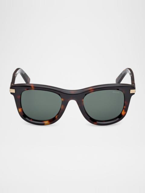 ZEGNA Men's Acetate Square Sunglasses