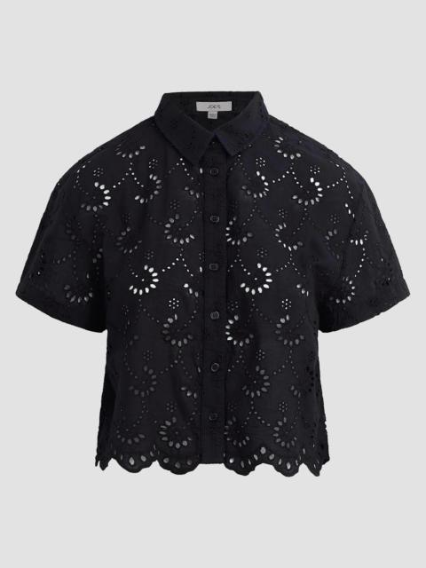 Joe's Jeans Women's The Eyelet Button-Front Shirt - Black