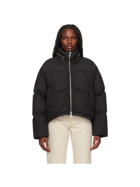 AMI Paris Black Ami de Coeur Down Jacket