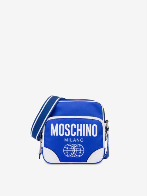 Moschino DOUBLE SMILEY® WORLD NYLON CROSSBODY BAG