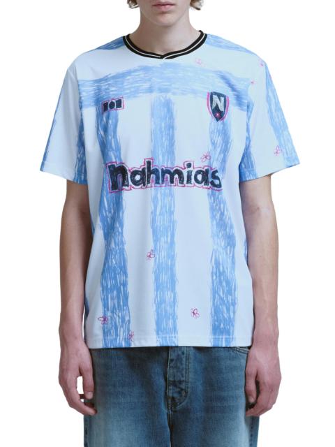 NAHMIAS Men's Scribble Soccer Jersey - Blue Iris