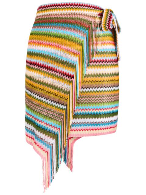 Missoni Missoni Zigzag-intarsia Fine-knit Sarong