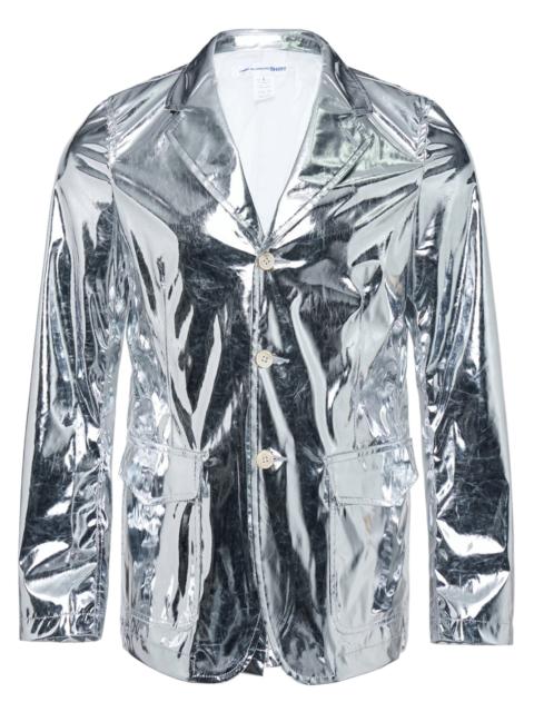 Comme des Garçons SHIRT Metallic Silver Notch Lapel Blazer