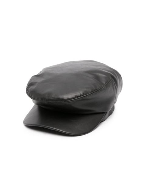 leather driver hat