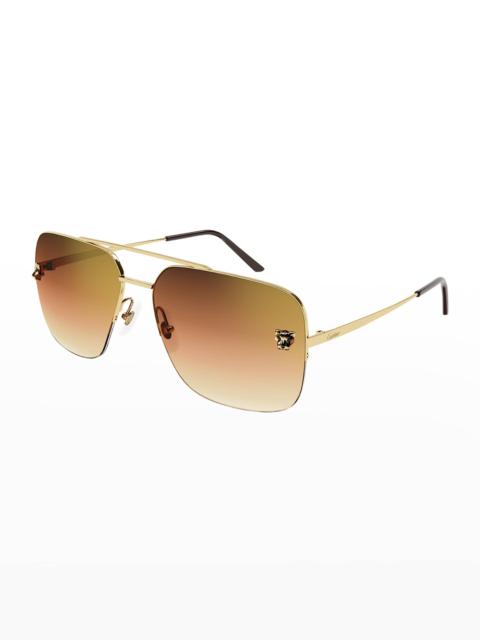 Men's Panthére Aviator Sunglasses