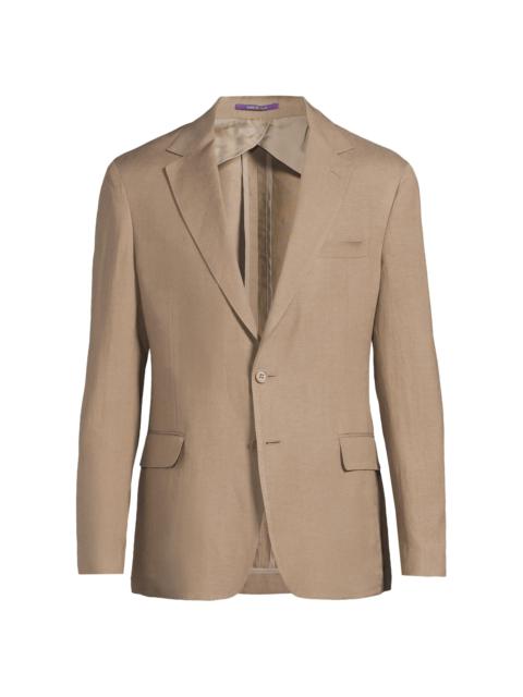 Ralph Lauren Men's Hadley Silk-Linen Single-Breasted Jacket - Taupe
