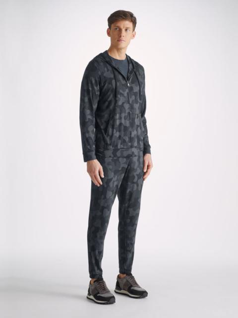 Derek Rose Men's Hoodie London 11 Micro Modal Black