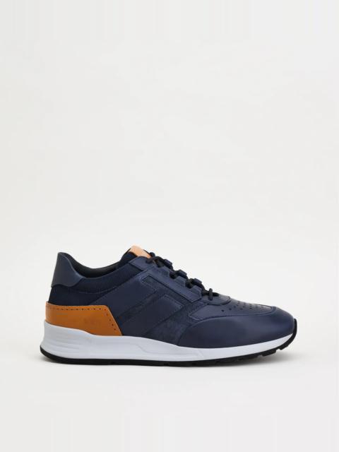 Tod's SNEAKERS IN LEATHER - BLUE