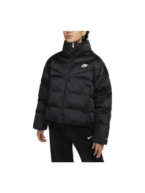 Nike (WMNS) Nike Therma-fit City Series Synthetic Fill Shine Jacket 'Black' DQ6888-010