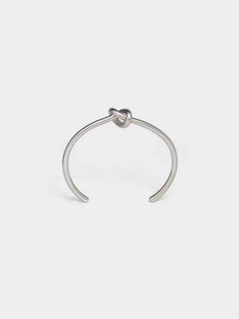 CELINE Knot extra-thin bracelet in brass with rhodium finish