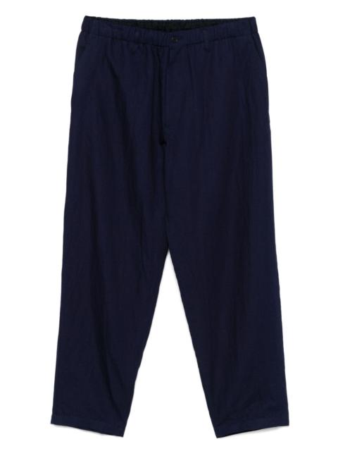 Yohji Yamamoto slub-texture trousers