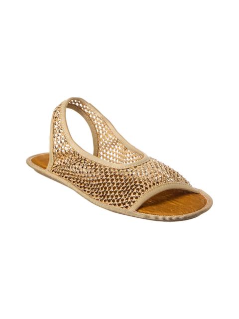 FERRAGAMO Ferragamo Anio Crystal Mesh Slingback Sandal