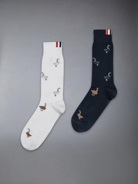 Thom Browne FUNMIX GEESE JACQUARD MID CALF SOCKS