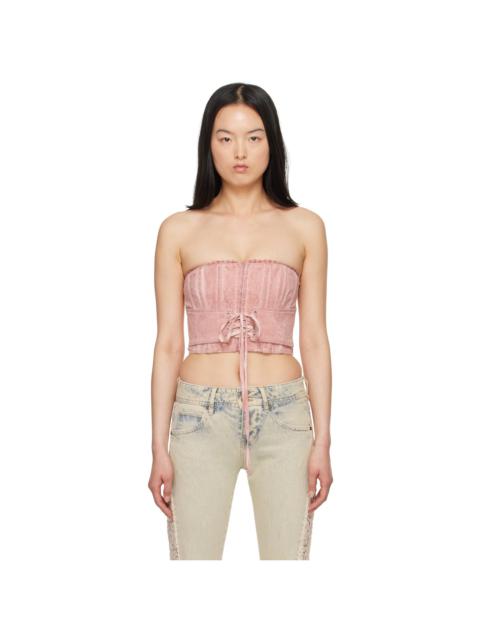 GUESS USA Pink Textured Corset