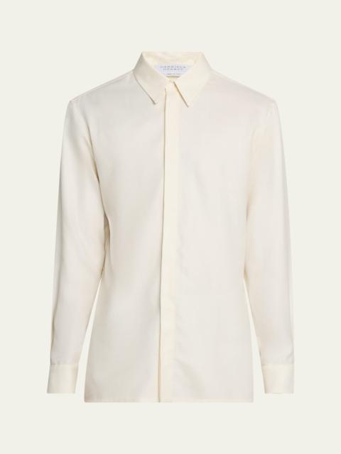 GABRIELA HEARST Men's Nicolas Concealed-Placket Sport Shirt