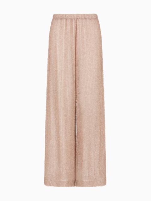 EMPORIO ARMANI BEACHWEAR TROUSERS IN FUZZY LUREX