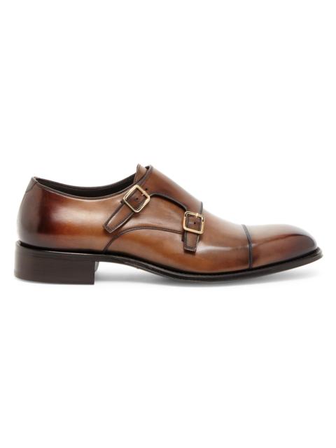 TOM FORD Men's Claydon Double-Monk-Strap Shoes - Bronze