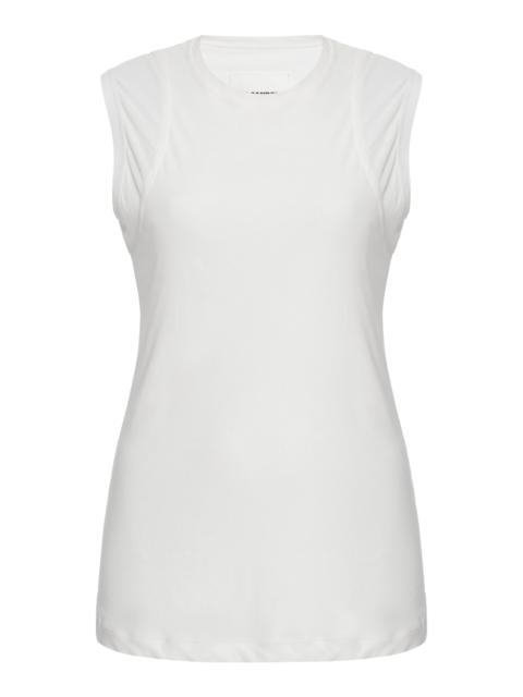 Jil Sander Cotton Double Layer Tank white