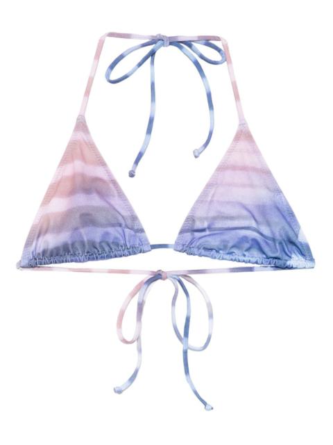 Jean Paul Gaultier tie-dye triangle bikini top