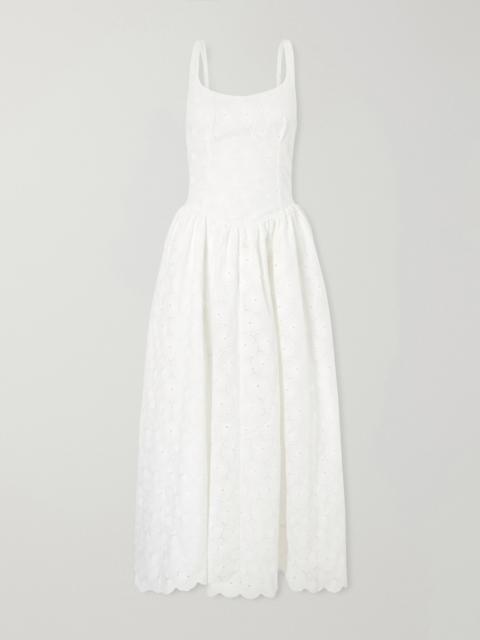 FAITHFULL Milana Broderie Anglaise Midi Dress