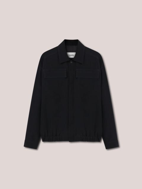 Nanushka BENO - Tech linen box-fit jacket - Black