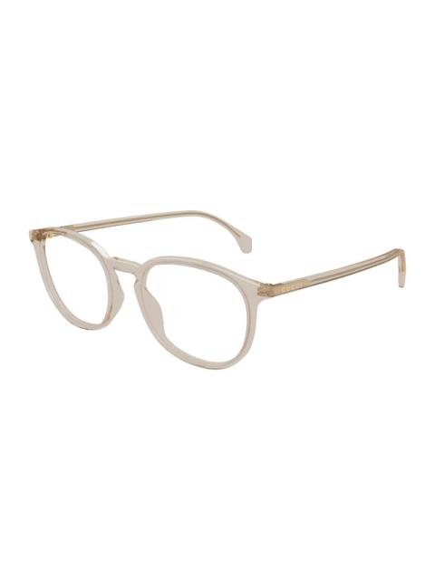 GUCCI Gucci GG0551O017 Transparent Acetate Frame Eyeglasses — Beige