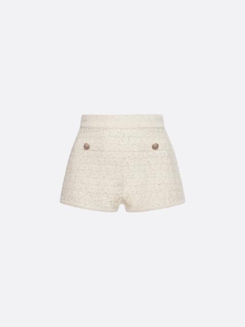 Alessandra Rich WOOL SEQUIN KNIT SHORTS
