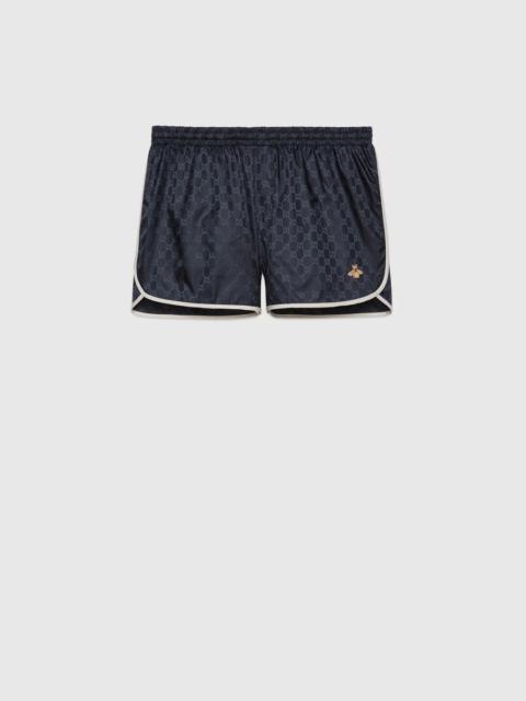 GUCCI GG nylon swim short with bee